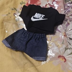 Black and Blue Doll Outfit